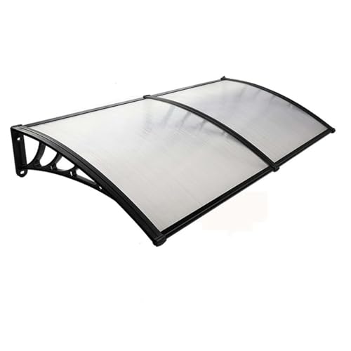 Türvordach Outdoor - UV/Regen-/Schneeschutz mit strapazierfähiger Metallstütze - 60 x 120 cm - Transparente Markise für Fenster und Terrassen - Wetterbeständiges Schild von Generisch