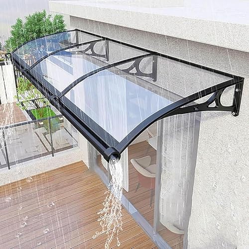 Türvordach Transparent Bogen Markise mit 99% UV-Schutz Wetterfest Regenschutz - Perfekt für Eingänge von Generisch