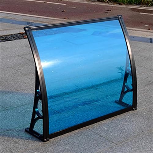 Türvordach für den Außenbereich, UV-beständig und wasserdicht, mit Polycarbonat-Dachplatten und Aluminiumrahmen, Regenschutz für Eingang und Terrasse, Blau von Generisch