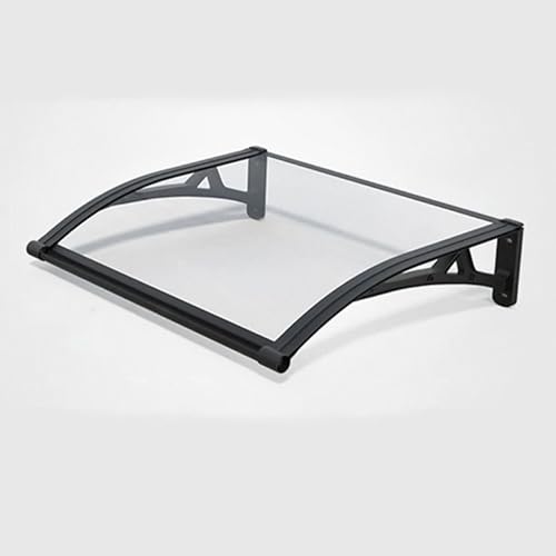 Türvordach für den Außenbereich mit Aluminiumhalterung, UV-beständiger Polycarbonat-Überstand, Regen- & Schneeschutz für Terrassen & Decks (120 x 300 cm) von Generisch
