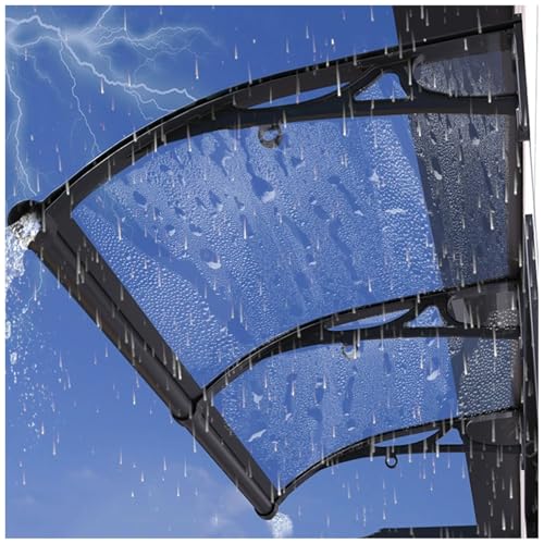 Türvordach für den Außenbereich mit Dachrinne – transparenter Sonnenschutz für den Eingang – großer Schutzunterstand für Fenster & Türen – Abdeckung für Garten und Terrasse (100*) von Generisch