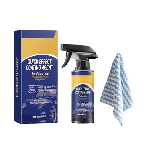 Quick Effect Coating Agent, Car Multifunktionales Beschichtungs- Erneuerungsspray, Quick Effect, Auto-Coating Spray, Langanhaltender Schutz, Verbessert Klarheit und Sichtbarkeit mit Handtuch (1) von Generisch