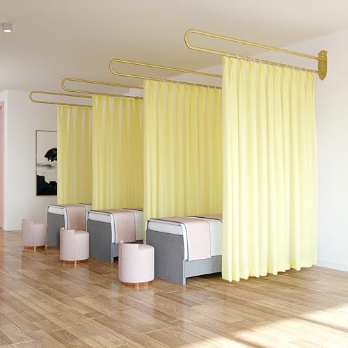 U-Form Sichtschutz Trennvorhänge Wandmontierte Raumteiler für Schlafzimmer Schönheitssalon Umkleidezimmer DIY Einrichtung mit Metallstütze Medizinischer Vorhang U-Form Sichtschutz Trennvorhänge Wandmontierte Raumteiler für Schlafzimmer Schönheitssalon Umkleidezimmer DIY Einrichtung mit Metallstütze Medizinischer Vorhang von Generisch