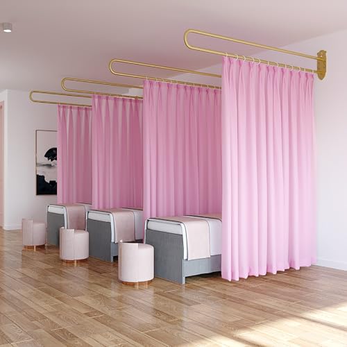 U-Form Sichtschutz Trennwand Vorhänge Wandmontierte Raumteiler für Schlafzimmer Schönheitssalon Umkleidezimmer DIY Setup mit Metallstütze Medizinischer Vorhang U-Form Sichtschutz Trennwand Vorhänge Wandmontierte Raumteiler für Schlafzimmer Schönheitssalon Umkleidezimmer DIY Setup mit Metallstütze Medizinischer Vorhang von Generisch