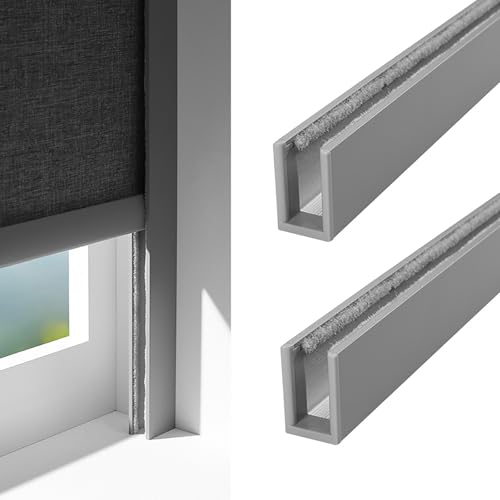 U-K-Verdunkelungs-Lichtblocker für Fensterschirme, robuste Aluminium-Seitenschienen zur Beseitigung von Lichtlücken, perfekt zur Verbesserung der Privatsphäre und Dunkelheit in jedem Raum von Generisch