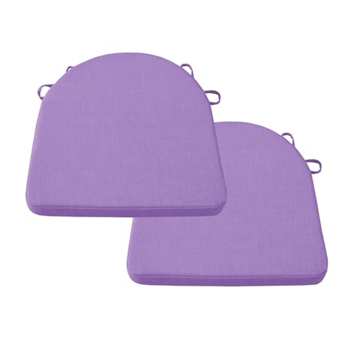 U-förmige Gartenstuhlkissen, bequeme Esszimmer-Sitzpolster für den Innen- und Außenbereich, 50 x 50 x 2 cm, Lila, 2 Stück U-förmige Gartenstuhlkissen, bequeme Esszimmer-Sitzpolster für den Innen- und Außenbereich, 50 x 50 x 2 cm, Lila, 2 Stück von Generisch
