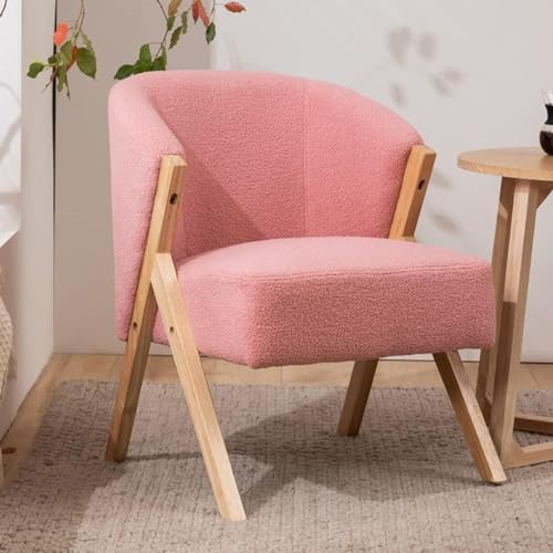 U-förmiger Rückenlehnenstuhl mit Holzbeinen, bequeme Sitzlösung für Wohnzimmer, Schlafzimmer, Leseecke oder Gästebereich von Generisch
