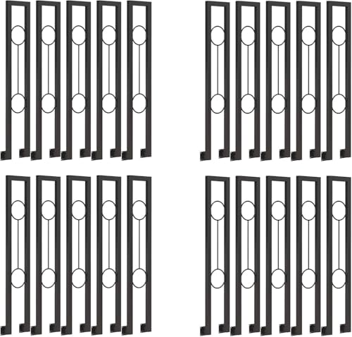 U-förmiges Treppengeländer – Innen-/Außen-Seitenhalterung il, rutschfester Schmiedeeisen-Wandstützpfosten für Veranda-Stufen, einfache Installation (1 Stück) von Generisch