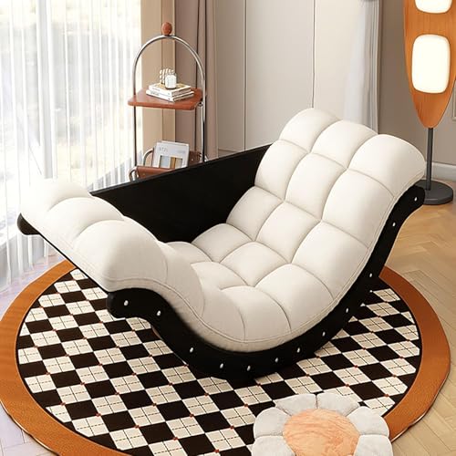 Übergroßer Schaukelstuhl mit hoher Rückenlehne und PU-Kissen für bequemes Stillen und Entspannen im Kindergarten von Generisch