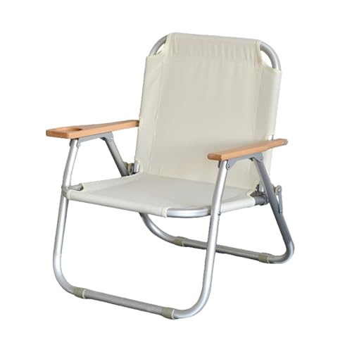 Übergroßer faltbarer Doppel-Campingstuhl mit Armlehne aus Holz und Getränkehaltern – tragbarer Loveseats für Terrasse, Picknick, Garten, Strand von Generisch