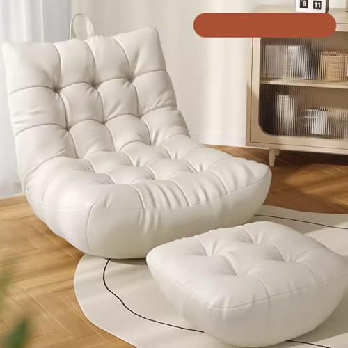 Übergroßer gemütlicher Sitzsack-Stuhl – weiche Raupe Lounge Sofa vielseitiger Schlafplatz für Schlafzimmer Balkon Wohnzimmer – Riesiger bequemer weißer Sitzsack – 2-teiliges Set von Generisch