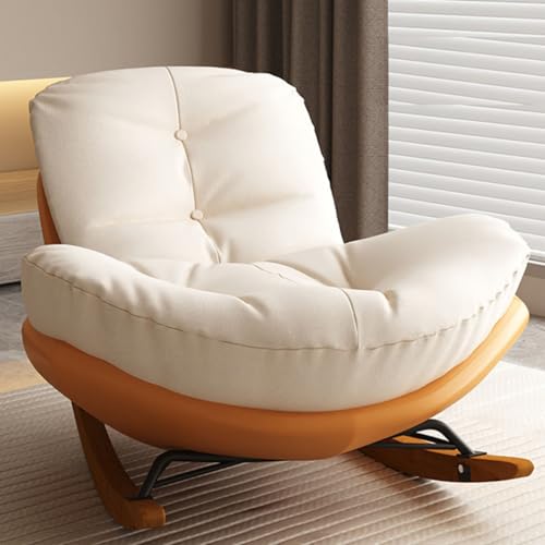 Übergroßer gepolsterter Zero Gravity Schaukelstuhl - Moderner Loungesessel mit gepolsterter Sitzfläche und Rückenlehne, Liege für Wohnzimmer, Schlafzimmer, Balkon, Veranda von Generisch
