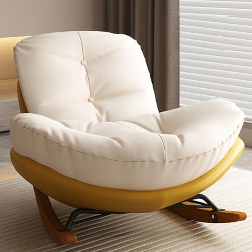 Übergroßer gepolsterter Zero Gravity Schaukelstuhl - Moderner Loungesessel mit gepolsterter Sitzfläche und Rückenlehne, Liege für Wohnzimmer, Schlafzimmer, Balkon, Veranda von Generisch