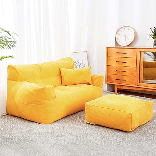 Übergroßer japanischer Sitzsack-Stuhlbezug – weicher Lazy Sack für Stofftieraufbewahrung, gemütliche Liege (ohne Füllung) 63 x 74 x 115 cm – perfekt für Kinder und Erwachsene von Generisch