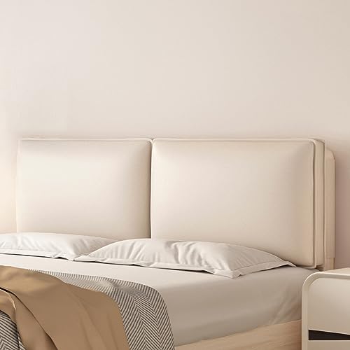 Übergroßes gepolstertes Bett-Kopfteil – Kunstlederkissen mit abnehmbarem Lendenwirbelstützkissen und Kopfteilbezug – einfarbiges, rechteckiges Design Übergroßes gepolstertes Bett-Kopfteil – Kunstlederkissen mit abnehmbarem Lendenwirbelstützkissen und Kopfteilbezug – einfarbiges, rechteckiges Design von Generisch