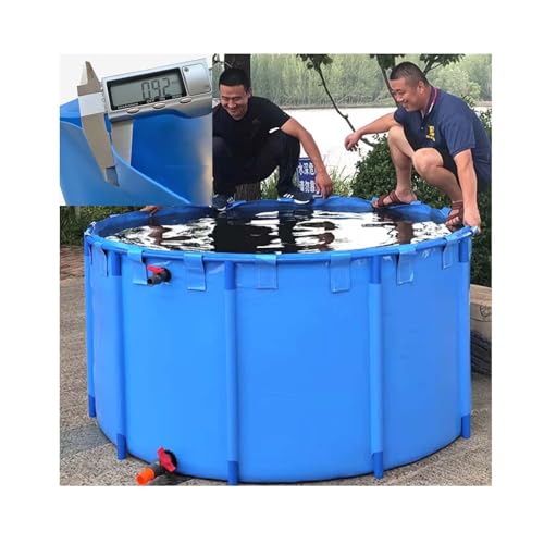 Überirdischer Fischteich, flexible PVC-Auskleidung mit stabilem Rahmen, ideal für Koi- und Goldfisch-Aquarien von Generisch