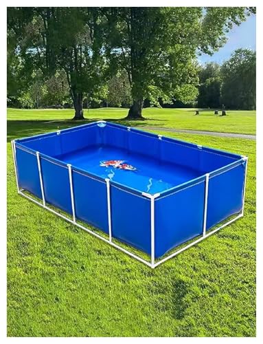 Überirdischer Fischteich mit Ablassventil, PVC-Canvas-Aquarium-Tank, langlebige Edelstahl-Halterung für Außenpool oder Gartenwasserspiel Überirdischer Fischteich mit Ablassventil, PVC-Canvas-Aquarium-Tank, langlebige Edelstahl-Halterung für Außenpool oder Gartenwasserspiel von Generisch
