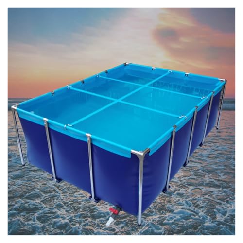 Überirdischer Fischteich mit Ablassventil, tragbare, faltbare Leinwand für Aquakultur und Bewässerung, 0,7 mm PVC-Wasserspeichertank Überirdischer Fischteich mit Ablassventil, tragbare, faltbare Leinwand für Aquakultur und Bewässerung, 0,7 mm PVC-Wasserspeichertank von Generisch