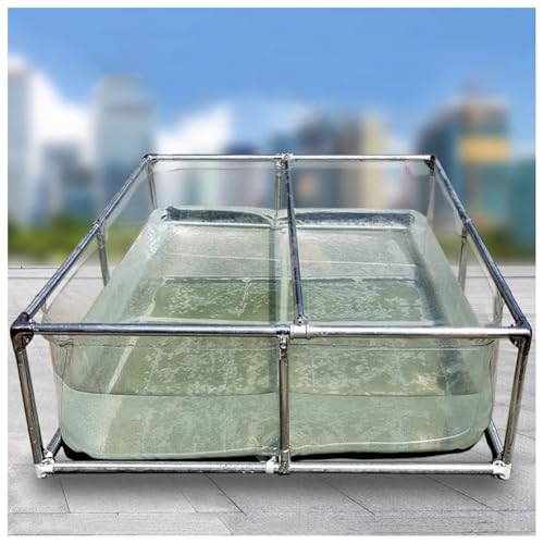 Überirdischer Koiteich – PVC-Canvas & Stahlrahmen Aquarium Tank mit klarem Sichtfenster und Ablassventil für Fische und Schildkröten – einfache Montage Display Pool Überirdischer Koiteich – PVC-Canvas & Stahlrahmen Aquarium Tank mit klarem Sichtfenster und Ablassventil für Fische und Schildkröten – einfache Montage Display Pool von Generisch