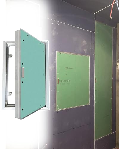 Überstreichbare Gipskartonplatte mit Touch-Riegel, Schraubdesign für einfache Installation, ideal für Wandlochabdeckungen und Serviceklappenlösungen von Generisch