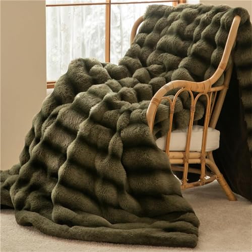 Überwurfdecke aus Kaninchenfell, weiche, warme, flauschige Winterdecke für gemütlichen Komfort auf Bett und Sofa Überwurfdecke aus Kaninchenfell, weiche, warme, flauschige Winterdecke für gemütlichen Komfort auf Bett und Sofa von Generisch