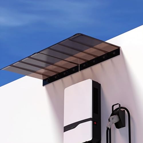 UV-beständiges Vordach für den Außenbereich, Polycarbonat, Regenschutz für Garten und Terrasse, mehrere (35 x 200 cm, 14 x 79 cm), langlebiger Wetterschutz von Generisch