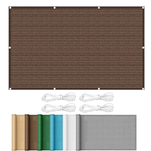 UV-blockierendes Sonnensegel, 3,2 x 3,5 m, atmungsaktiv, Terrassenüberdachung, 98 % UV-Schutz, perfekt für Decks, Dächer, Innenhöfe, Braun, Schattenlösung für den Außenbereich UV-blockierendes Sonnensegel, 3,2 x 3,5 m, atmungsaktiv, Terrassenüberdachung, 98 % UV-Schutz, perfekt für Decks, Dächer, Innenhöfe, Braun, Schattenlösung für den Außenbereich von Generisch