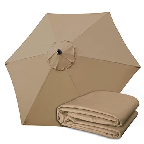 UV30+ wasserdichtes Ersatzdach für Regenschirm, Sonnenschirmabdeckung, einfach zu installieren, Terrassen-Sonnenschutz, wetterbeständiger Outdoor-Baldachin Stoff von Generisch