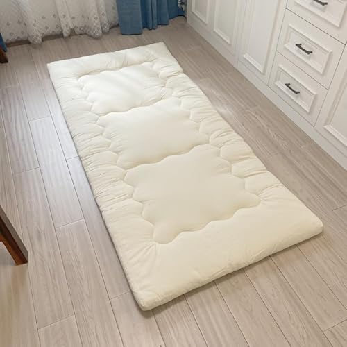 Ultimative japanische Futon-Matratze, Premium-Shikibuton-Bodenmatratze für bequemen und stützenden Schlaf, traditionelles Tatami-Bett mit Bio-Baumwoll-Füllung, faltbar, platzsparendes Design (60 x 200 von Generisch