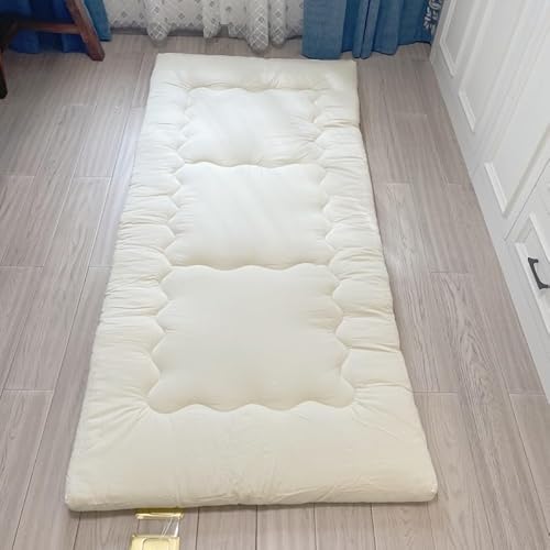 Ultimative japanische Futon-Matratze, Premium-Shikibuton-Bodenmatratze für bequemen und stützenden Schlaf, traditionelles Tatami-Bett mit Bio-Baumwoll-Füllung, faltbar, platzsparendes Design (70 x 200 von Generisch