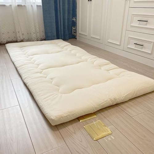 Ultimative japanische Futon-Matratze, Premium-Shikibuton-Bodenmatratze für bequemen und stützenden Schlaf, traditionelles Tatami-Bett mit Bio-Baumwoll-Füllung, faltbar, platzsparendes Design (80 x 200 von Generisch