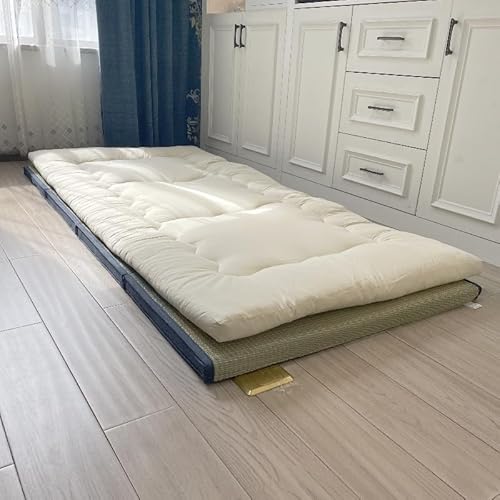 Ultimative japanische Futon-Matratze, Premium-Shikibuton-Bodenmatratze für bequemen und stützenden Schlaf, traditionelles Tatami-Bett mit Bio-Baumwoll-Füllung, faltbar, platzsparendes Design (90 x 200 von Generisch
