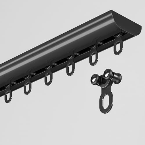 UltraSlim Deckenhalterung Vorhangschienensystem für Wohnzimmer und Schlafzimmer, einfache Installation, Raumteiler-Set von Generisch