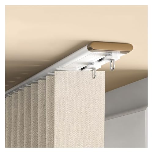 Ultradünne Aluminium-Deckenvorhangschiene mit leiser Riemenscheibe für Dusche und Raumteiler, Privatsphäre Ultradünne Aluminium-Deckenvorhangschiene mit leiser Riemenscheibe für Dusche und Raumteiler, Privatsphäre von Generisch