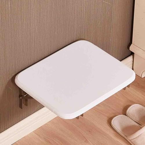 Ultradünner faltbarer Wandhocker - Platzsparender Klappstuhl für Kamine Balkon Kleiderschrank Badezimmer - Stilvolles weißes Design für jeden Raum von Generisch