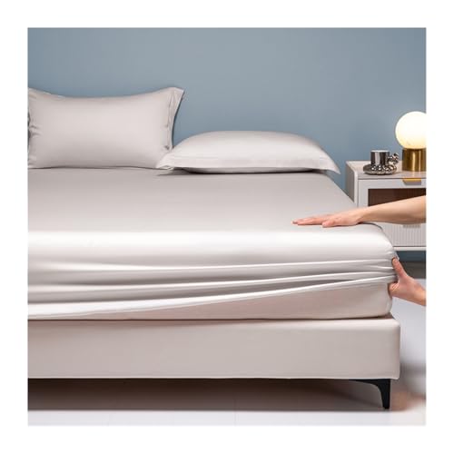Ultraweiches Spannbettlaken aus Baumwolle mit Fadenzahl 500, 27,9 cm tief, für kleines Doppelbett, Queen-Size-Bett, Super-King-Size-Bett, atmungsaktiv, langlebig, Luxus-Bettwäsche (Weiß/Grau, 120 x Ultraweiches Spannbettlaken aus Baumwolle mit Fadenzahl 500, 27,9 cm tief, für kleines Doppelbett, Queen-Size-Bett, Super-King-Size-Bett, atmungsaktiv, langlebig, Luxus-Bettwäsche (Weiß/Grau, 120 x von Generisch