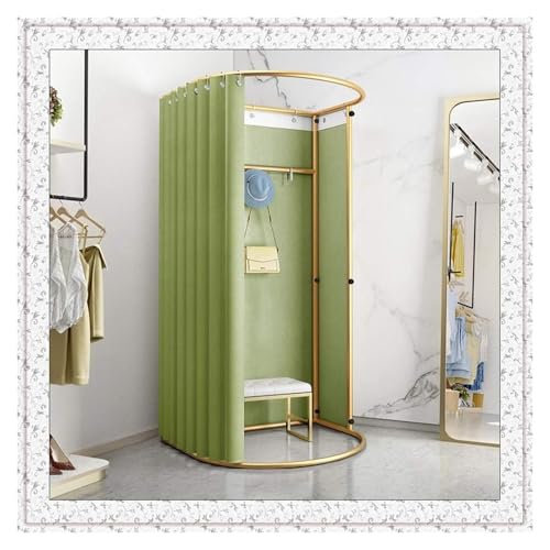 Umkleidekabine Sichtschutz Vorhang Kit für Bekleidungsgeschäfte, bodenstehend Verdunkelung Ankleidezimmer Lösung Umkleidekabine Sichtschutz Vorhang Kit für Bekleidungsgeschäfte, bodenstehend Verdunkelung Ankleidezimmer Lösung von Generisch