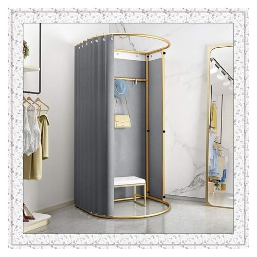 Umkleidekabine Sichtschutz Vorhang Kit für Bekleidungsgeschäfte, bodenstehend Verdunkelung Ankleidezimmer Lösung Umkleidekabine Sichtschutz Vorhang Kit für Bekleidungsgeschäfte, bodenstehend Verdunkelung Ankleidezimmer Lösung von Generisch