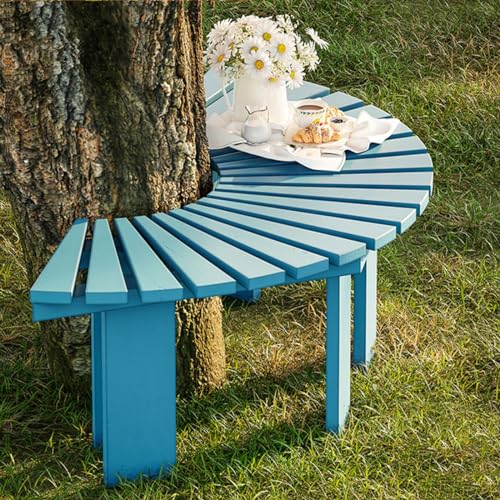 Umlaufende Baumbank für den Außenbereich, gebogen, wetterfest, aus Holz, Gartensitz, starke Terrasse, Parkbank, 300 kg Tragkraft, stilvoll und Design für Gärten und Höfe von Generisch
