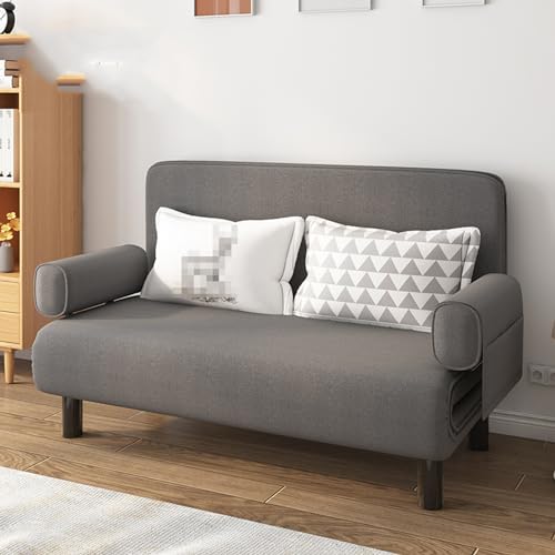 Umwandelbares Schlafsofa, 3-in-1-Klappbett mit 6-fach verstellbarer Rückenlehne und Kissen, abnehmbare runde Armlehnen, kleiner Futonstuhl, Couch für kleine Räume Umwandelbares Schlafsofa, 3-in-1-Klappbett mit 6-fach verstellbarer Rückenlehne und Kissen, abnehmbare runde Armlehnen, kleiner Futonstuhl, Couch für kleine Räume von Generisch