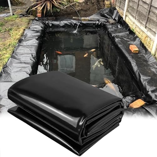 Undurchlässige schwarze Teichfolie, für Gartenbrunnen, künstliche Seen und Wasserspiele, langlebige 0,12 mm Fischteichmembran, faltbare Plane Undurchlässige schwarze Teichfolie, für Gartenbrunnen, künstliche Seen und Wasserspiele, langlebige 0,12 mm Fischteichmembran, faltbare Plane von Generisch