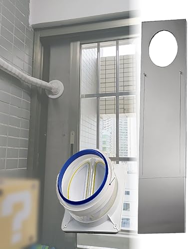 Universal AC Window Vent Kit, verstellbar, Schiebefenster-Dichtungsplatte for den Abluftschlauch tragbarer Klimaanlagen, Zugluftstopper aus Edelstahl(D-16cm,80-100cm/31-39in) von Generisch