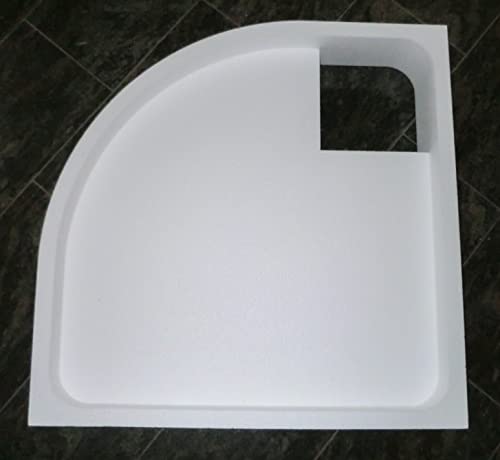 Generisch Universal Duschwannenträger Wannenträger Styroporträger für Duschwanne Viertelkreis verschiedene Größen, superflach/Höhe Träger 14 cm (100x100cm, Radius 55, Ablauf links) von Generisch