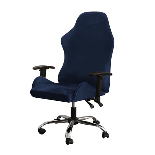 Universal Gaming Stuhlbezug - Bürostuhlschoner Set (4/6-teilig) - braune Sitzkissen für Computer- & Gaming-Stühle - langlebig, stilvoll & leicht zu reinigen (Azul Marino, Paquet de 4) von Generisch