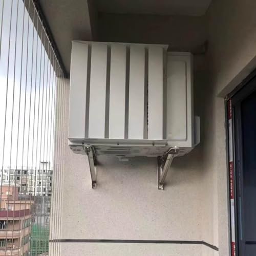 Universal Klimaanlage Abdeckung, Edelstahl Direct Blow Deflektor Wärmepumpe Kondensator Unit Protector Wetterfeste AC Shield für den Außenbereich von Generisch