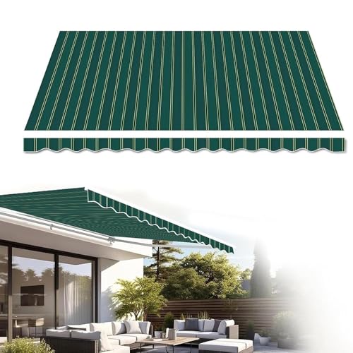Universal Outdoor Terrassenmarkise Ersatzstoff Vordach – 3 m bis 6 m, grüner Sonnenschutz für Fenster & Türen, wetterfeste Abdeckung, ideal für Garten und Märkte Universal Outdoor Terrassenmarkise Ersatzstoff Vordach – 3 m bis 6 m, grüner Sonnenschutz für Fenster & Türen, wetterfeste Abdeckung, ideal für Garten und Märkte von Generisch