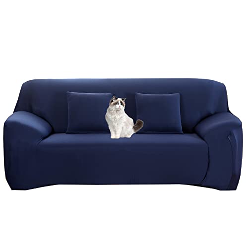 Universal Stretch Sofabezug Super Weich Anti-Rutsch-Couch Schutz für Haustiere (Katze/Hunde) - Passend für 1/2/3/4 Sitzer Sofas (Kaffee 4 Sitzer) von Generisch