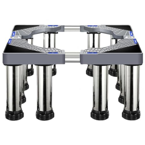 Universal Waschtrockner Ständer 71 cm breit verstellbare Höhe 361 kg Kapazität langlebige weiße Plattform Waschwagen Basis Trockner Unterstützung 12 Fuß - 10 Beine von Generisch