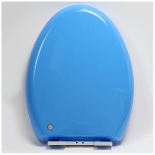 Universeller Kunststoff-Toilettensitz für den Heimgebrauch, Absenkautomatik, Schnellentriegelung, farbiger WC-Sitz BlueB von Generisch