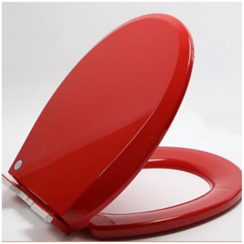 Universeller Kunststoff-Toilettensitz für den Heimgebrauch, Absenkautomatik, Schnellverschluss, farbiger WC-Sitz, Rot Universeller Kunststoff-Toilettensitz für den Heimgebrauch, Absenkautomatik, Schnellverschluss, farbiger WC-Sitz, Rot von Generisch